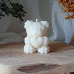 Bougie ours de roses