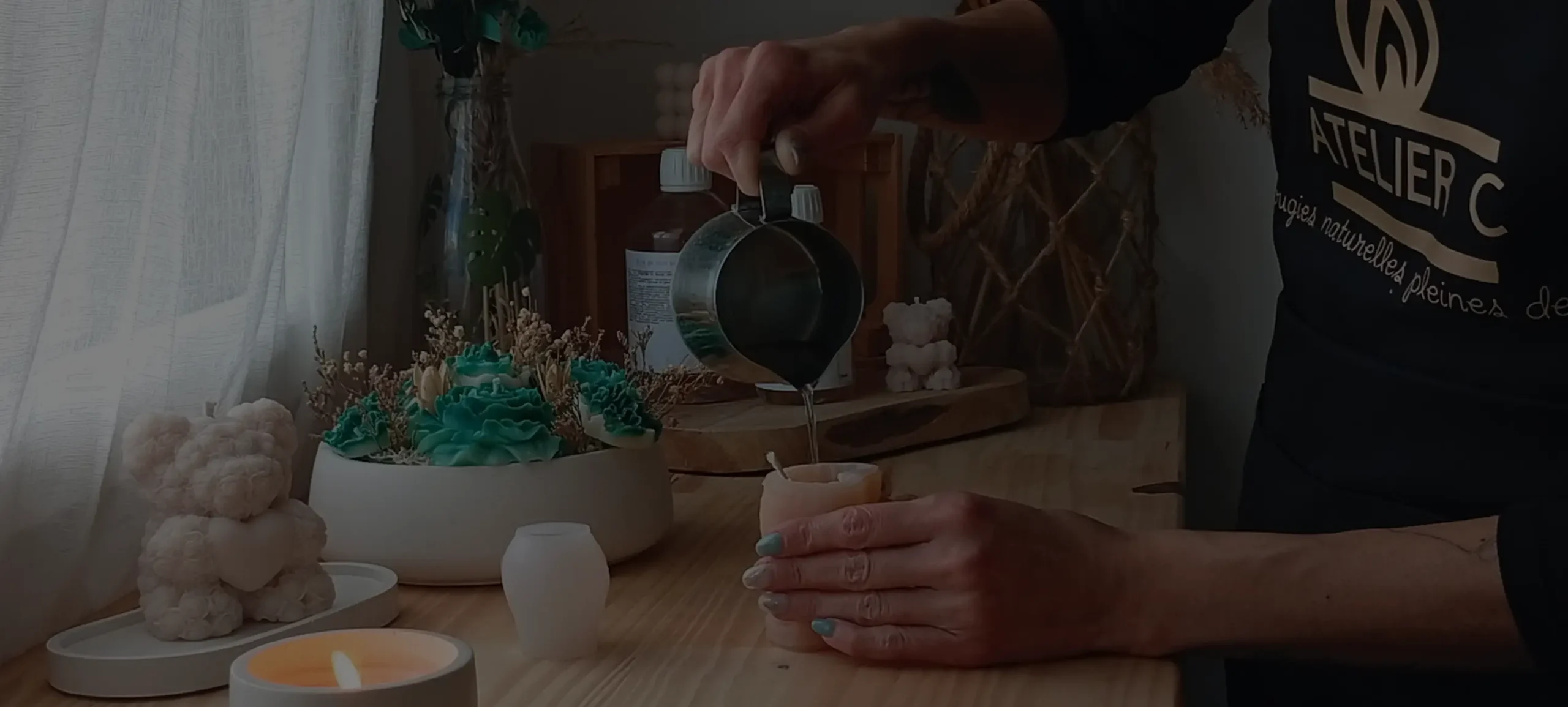 Bougies artisanales pleines de sens