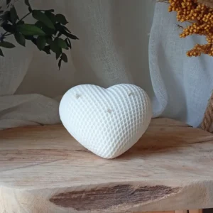 Bougie Cœur sculptée